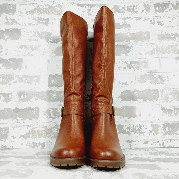 New Zodiac Georgia Womens Faux Leather Riding Knee-High Boots A262 - Picture 3 of 12